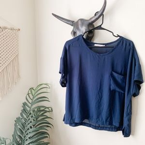 ⚡️LOWEST PRICE // Navy Pocket Blouse